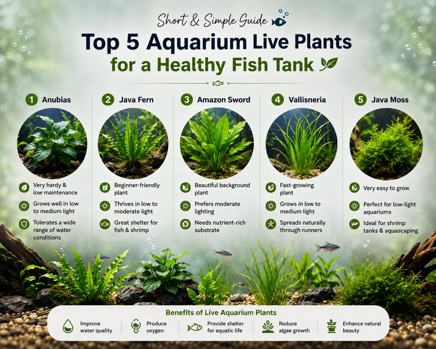 Top 5 Aquarium Live Plants for a Healthy Fish Tank